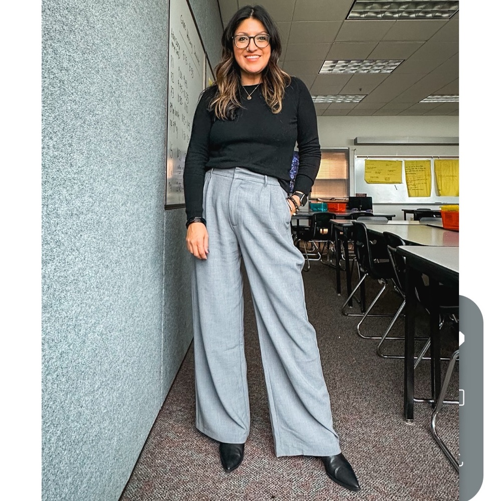 A&F Tailored Wide Leg Pants, L